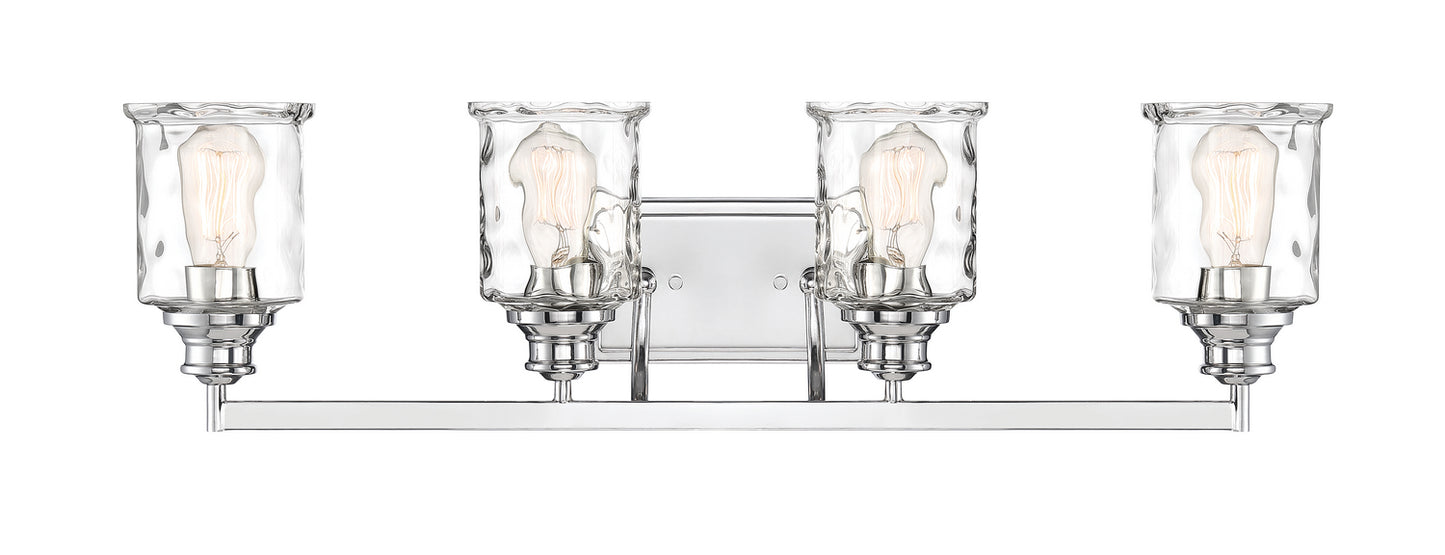 Drake Four Light Bath Bar in Polished Nickel