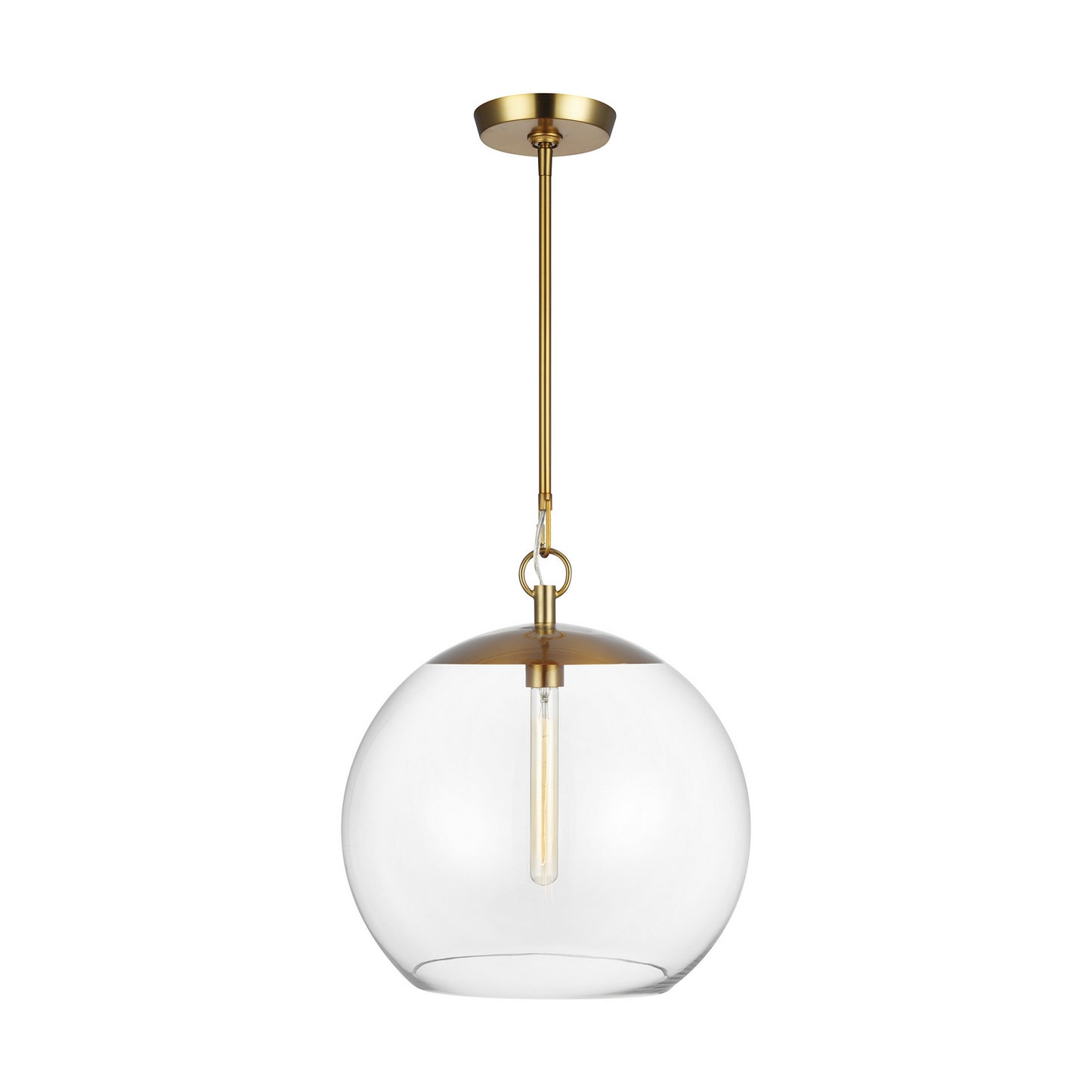 Atlantic One Light Pendant in Burnished Brass