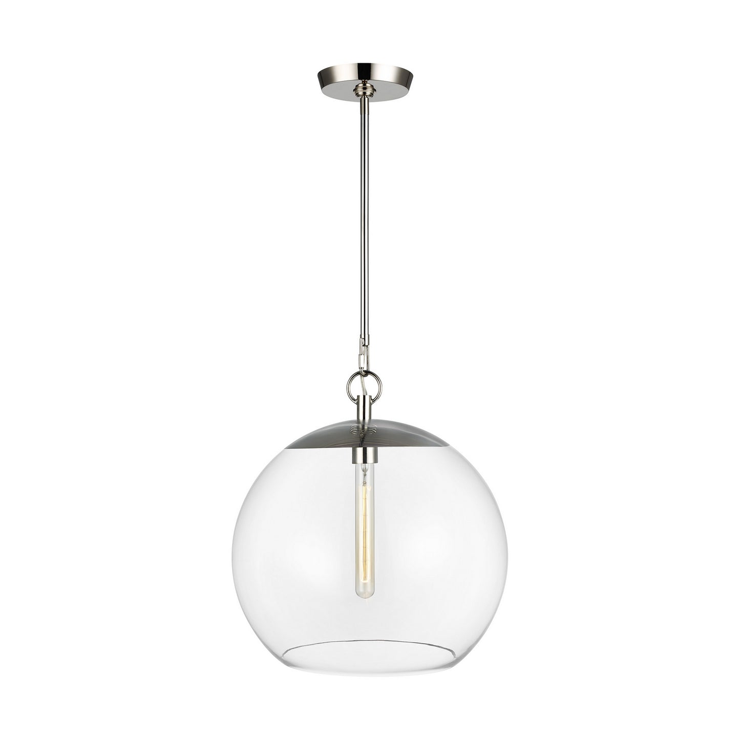 Atlantic One Light Pendant in Polished Nickel