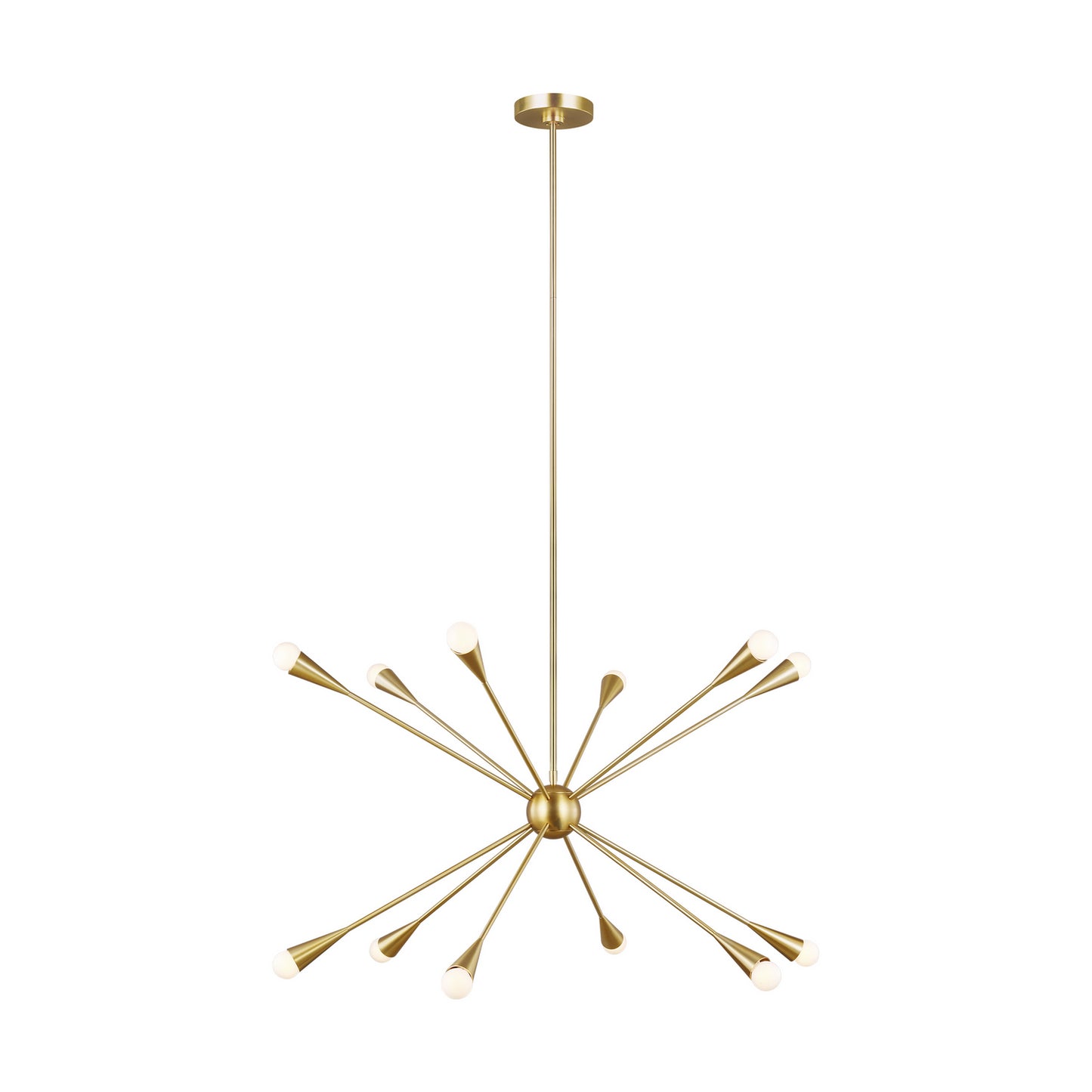 Jax 12 Light Chandelier in Burnished Brass