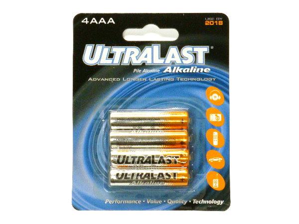 ULTRALAST AAA ALKALINE 1.5V - A PACK OF 4