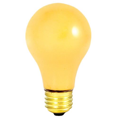 100W A19 Bug Light Yellow Bug E26 Medium 130V 103100 100A/YB