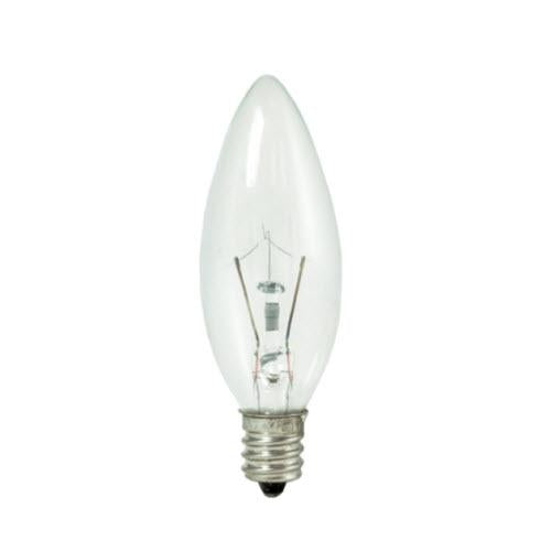 25W B8 25mm Krypton Torpedo Clear E12 Candelabra 120V 460020
