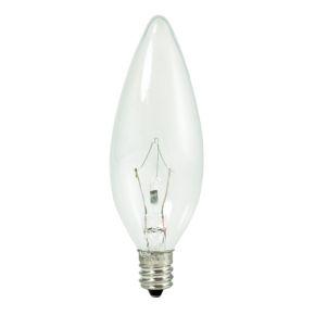 25W B10 32mm Torpedo Clear E12 Candelabra 120V 460025 KR25CT