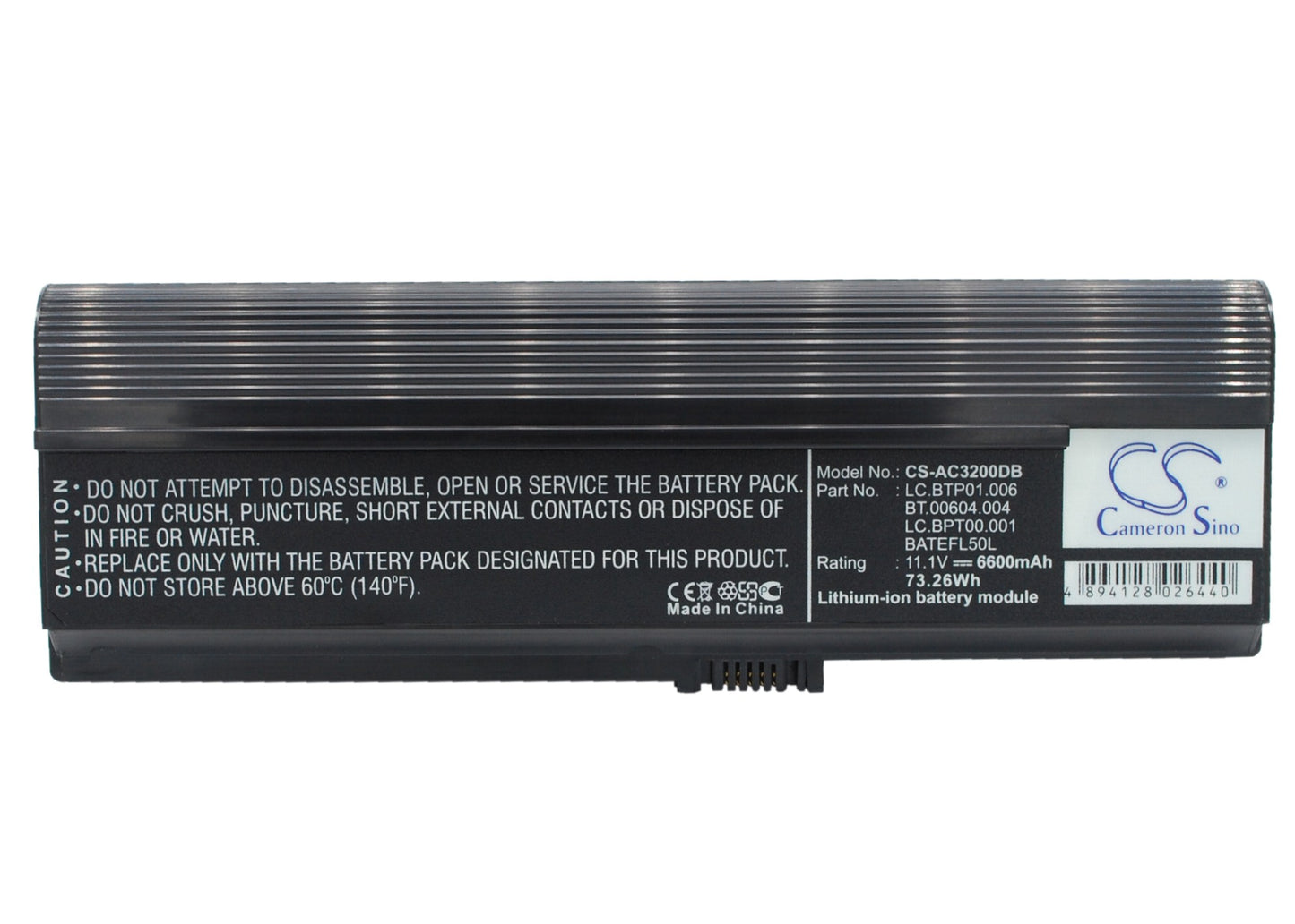11.1V 6600mAh Li-ion Notebook/Laptop Battery for Acer