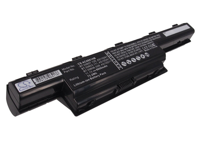 11.1V 6600mAh/73.26Wh Li-ion Notebook/Laptop Battery for Gateway