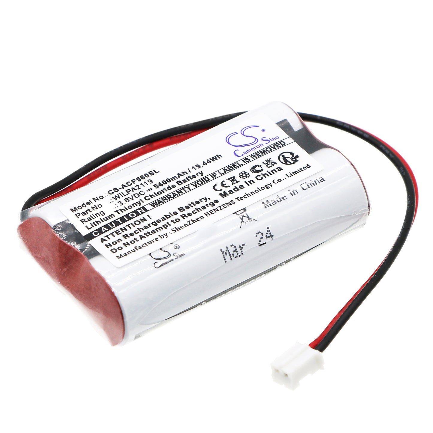 CS-ACF560SL Replacement Battery – Compatible with Actaris Counter 2 CF560, CF560, Echo 2, KH210-RF, KP110-RF, KP111-RF, KT110-RF, KT150-RF, KTR310-RF, KTT310RF, KTT310-RF, KTU210-RF