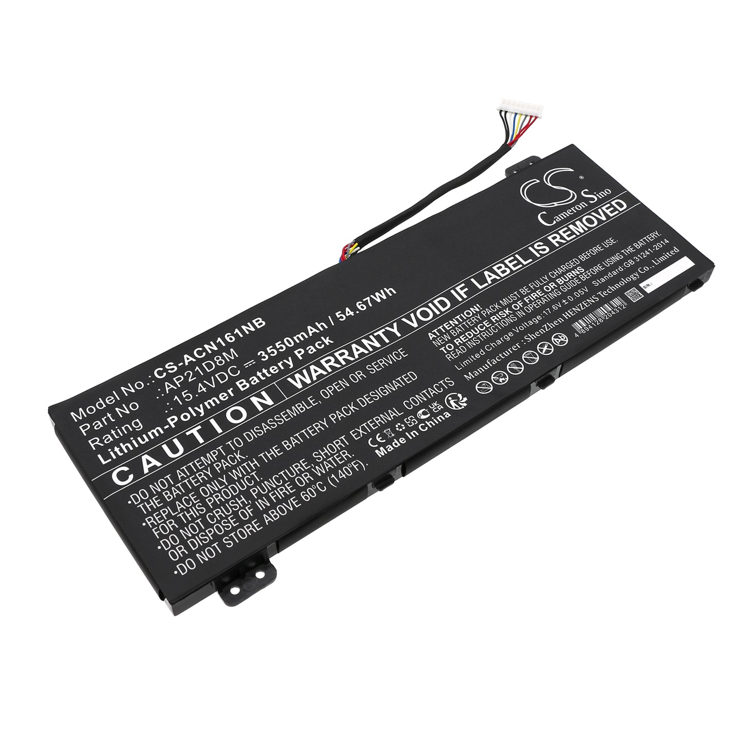 CS-ACN161NB Replacement Battery – Compatible with AN515-47, AN515-58, Nitro 16 AN16-51-56VT, Nitro 16 AN16-51-74BV, Nitro 16 AN16-51-76BS, Nitro 16 AN16-51-78GX