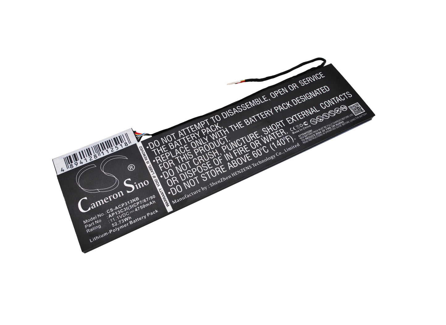 11.1V 4750mAh/52.73Wh Li-Polymer Notebook/Laptop Battery for Acer