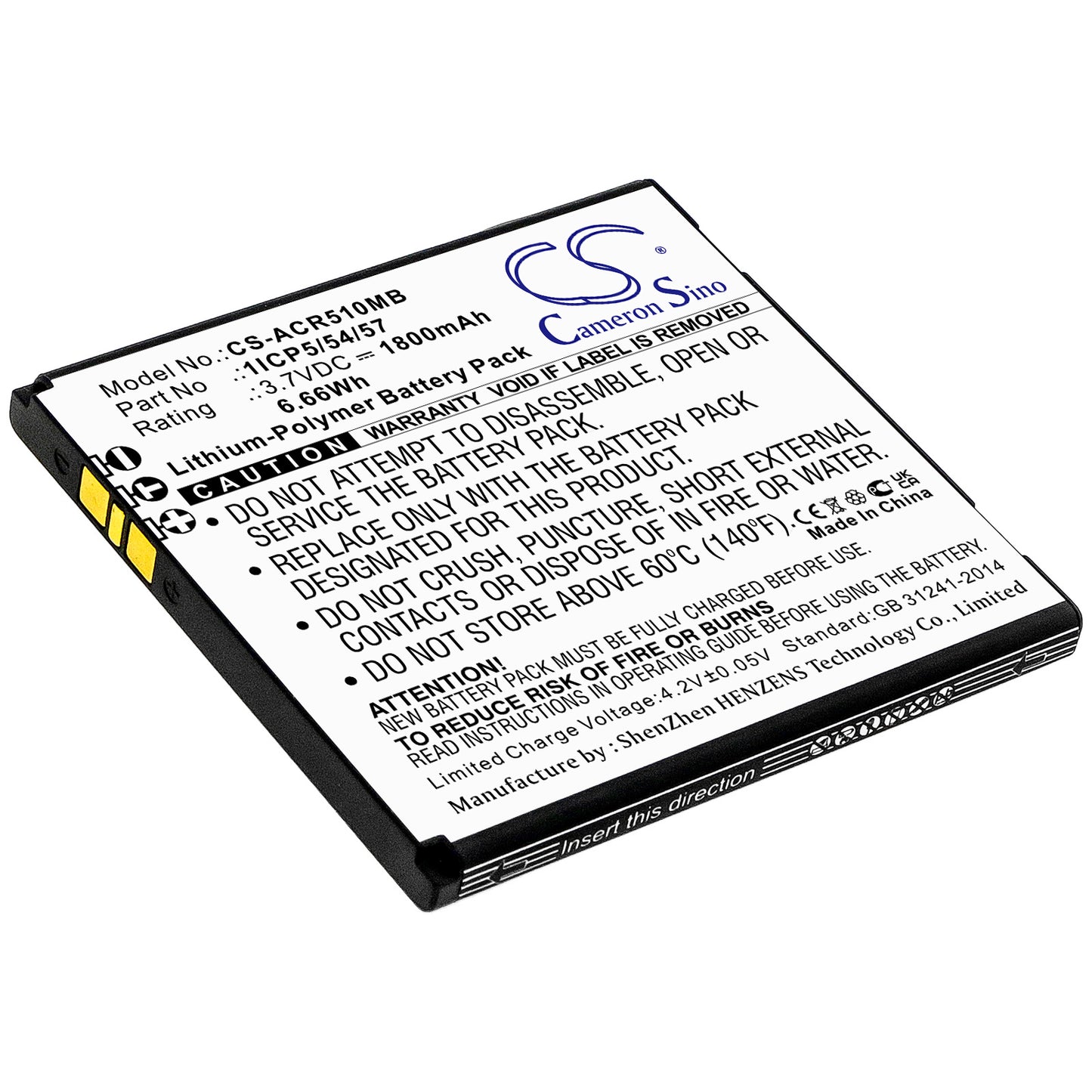CS-ACR510MB Replacement Battery – Compatible with AC310, AC315, AC417, AC510, AC517