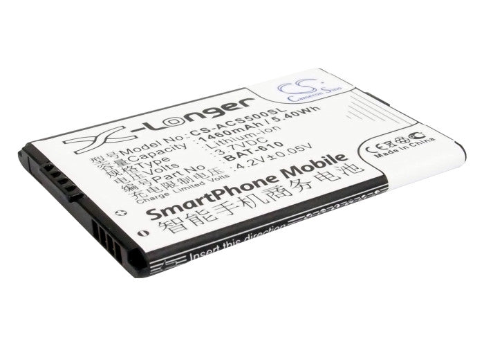 3.7V 1460mAh/5.40Wh Li-ion Mobile/SmartPhone Battery for Acer