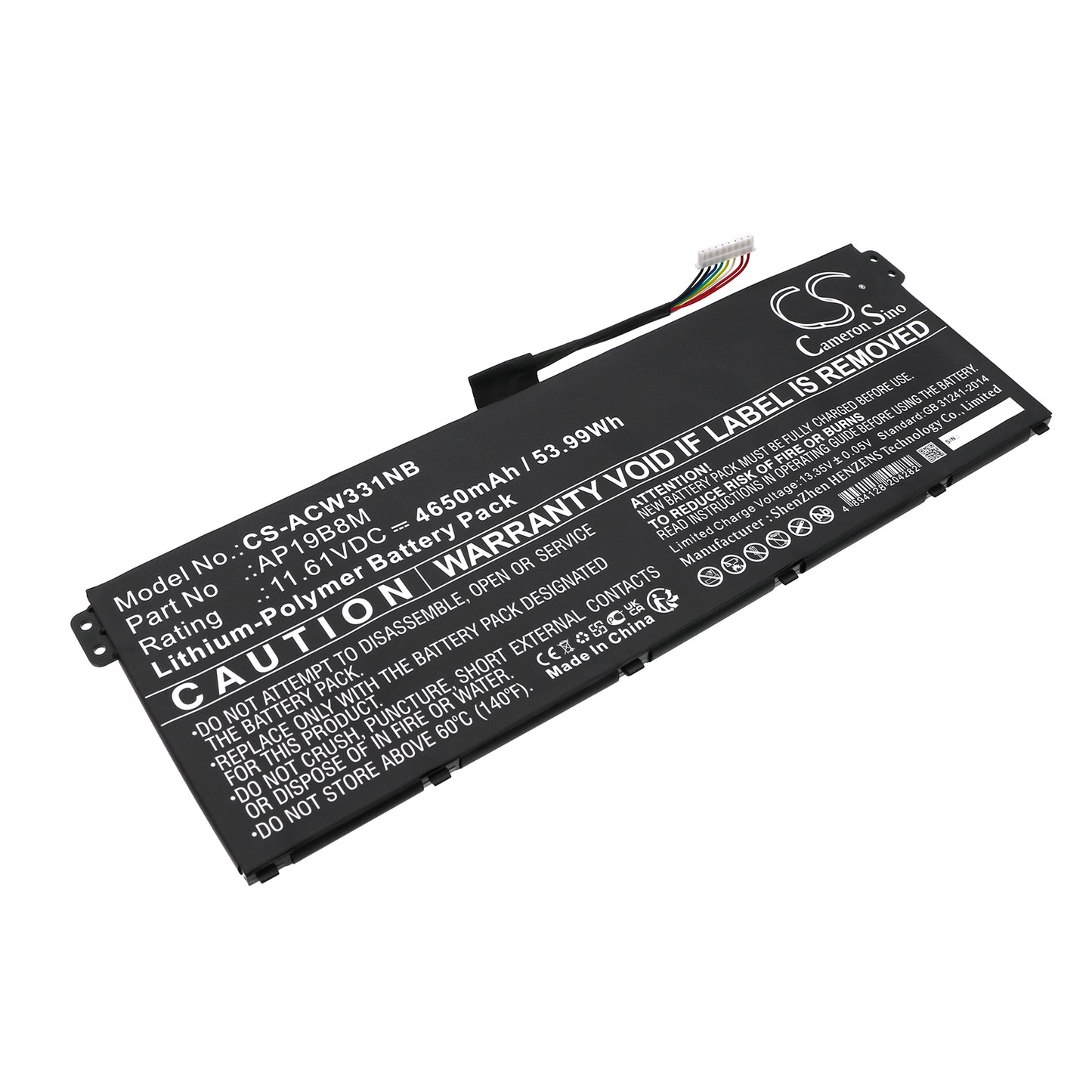 CS-ACW331NB Replacement Battery – Compatible with Aspire Vero AV15-52, Aspire Vero AV15-52-39EB, Aspire Vero AV15-52-50DW, Aspire Vero AV15-52-54VJ, Aspire Vero AV15-52-5629, Aspire Vero AV15-52-70JD, Aspire Vero AV15-52-7154, Aspire Vero AV15-52-747X, Aspire Vero AV15-52-75PB, Aspire Vero AV15-52-75X6, Aspire Vero AV15-52-79U8, Aspire Vero AV15-52-79Z9, Chromebook 317 CB317-1H-C6GH, Chromebook 317 CB317-1H-C994, Chromebook 317 CB317-1H-P878, Chromebook 317 CB317-1H-P8GW, Chromebook 317