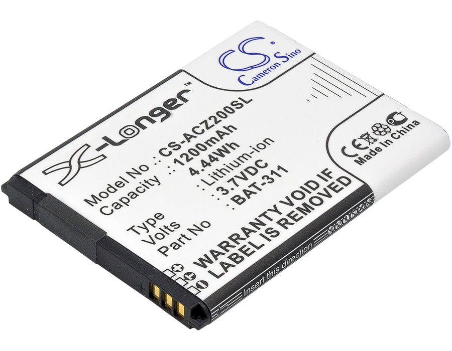 3.7V 1200mAh/4.44Wh Li-ion Mobile/SmartPhone Battery for Acer