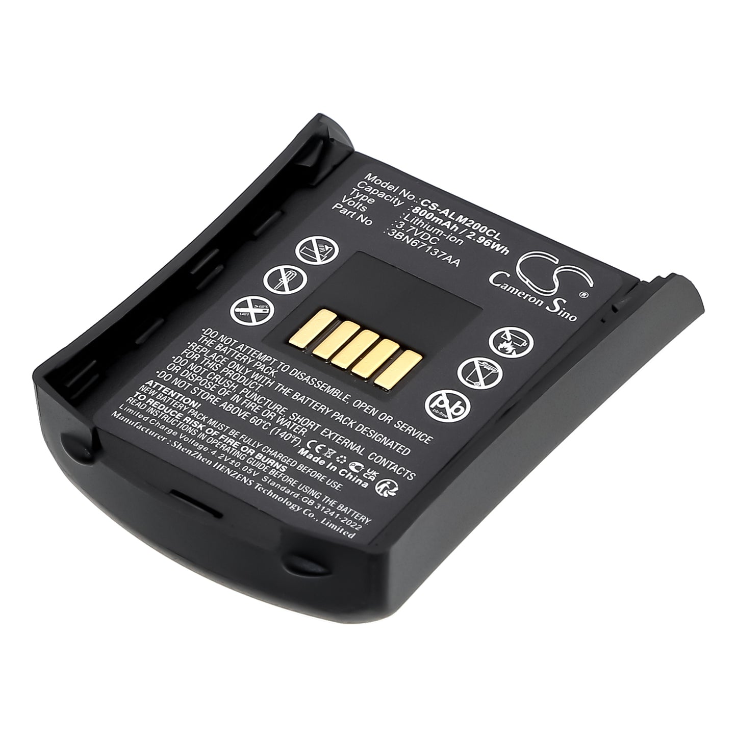 3.7V 800mAh/2.96Wh Li-ion Cordless Phone Battery for Alcatel