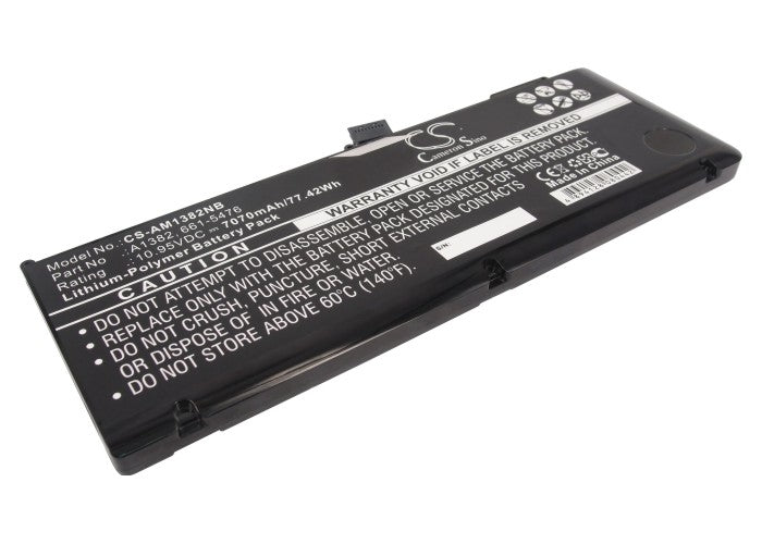 10.95V 7070mAh/77.42Wh Li-Polymer Notebook/Laptop Battery for Apple