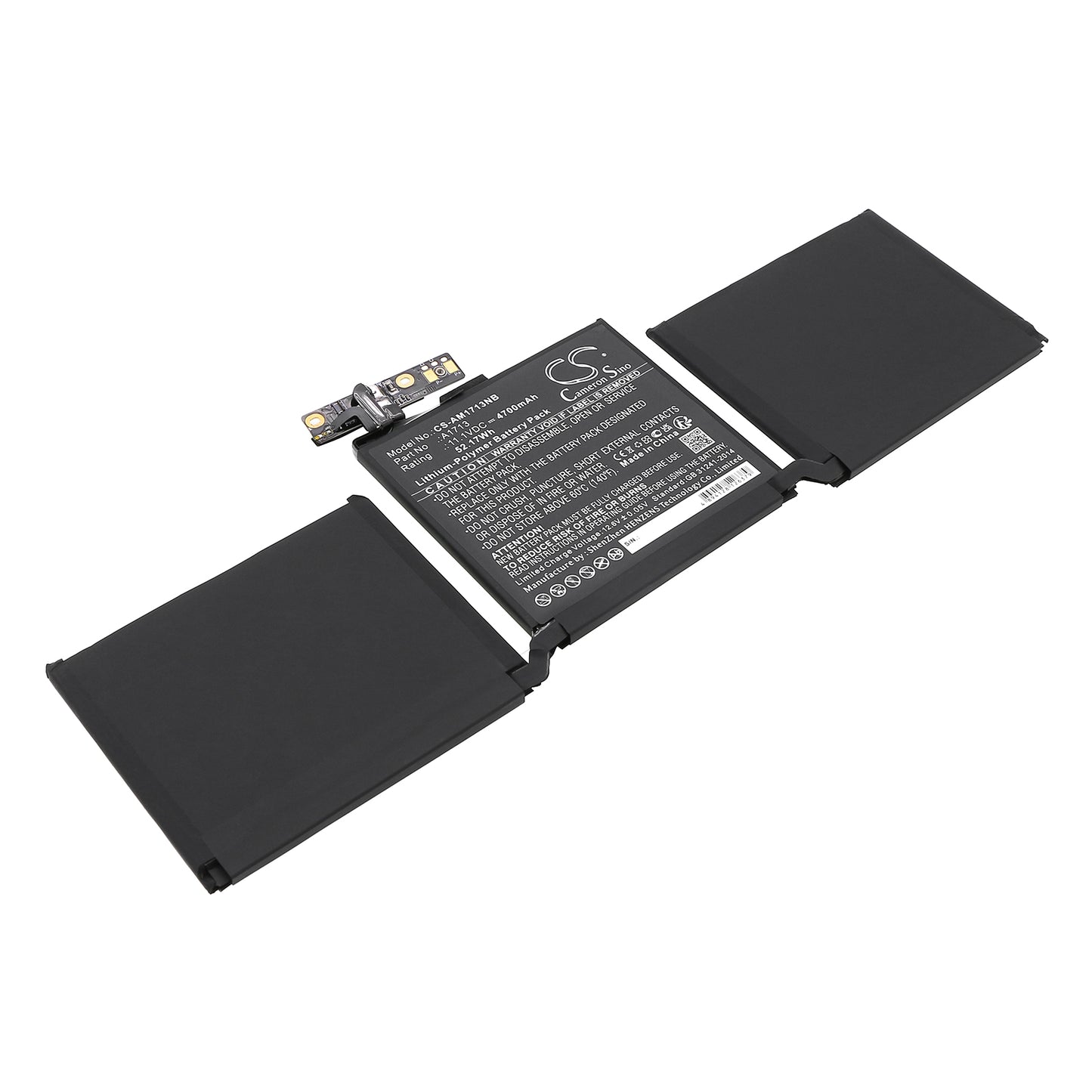 11.1V 4700mAh/52.17Wh Li-Polymer Notebook/Laptop Battery for Apple