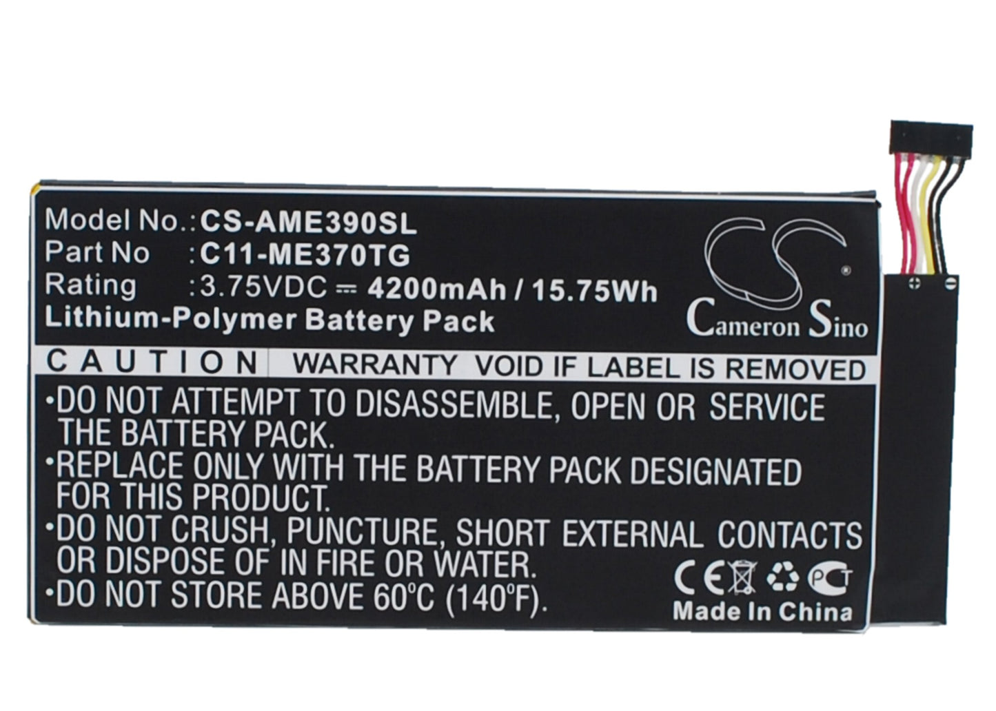3.75V 4200mAh/15.75Wh Li-Polymer Tablet Battery for Asus
