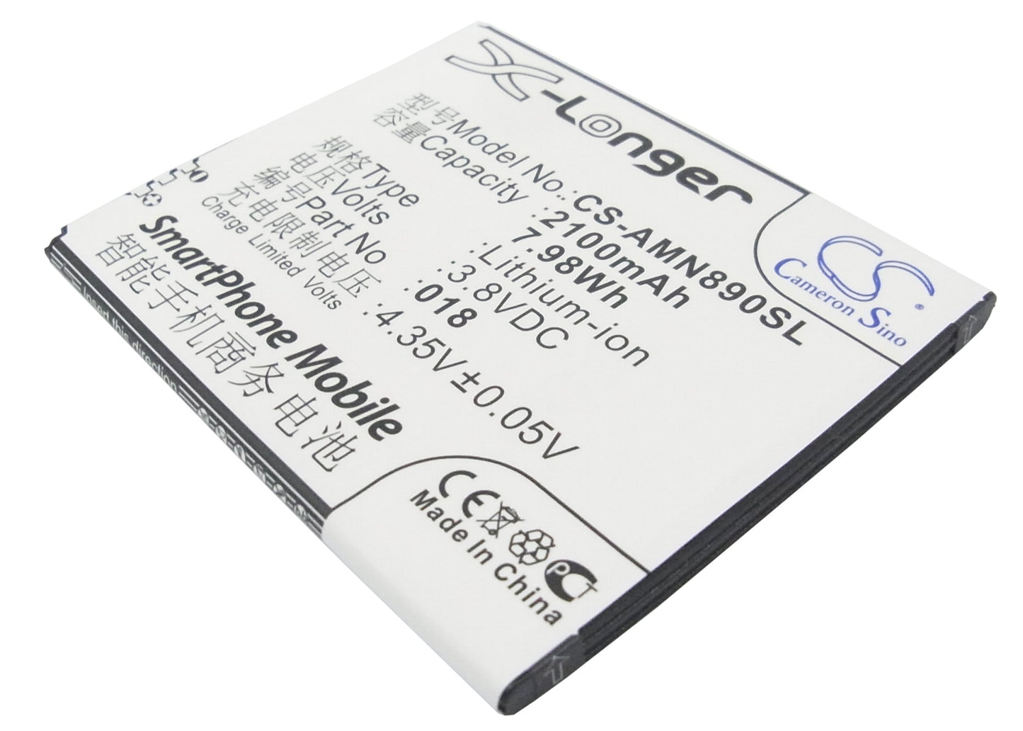 3.8V 2100mAh/7.98Wh Li-ion Mobile/SmartPhone Battery for AMOI