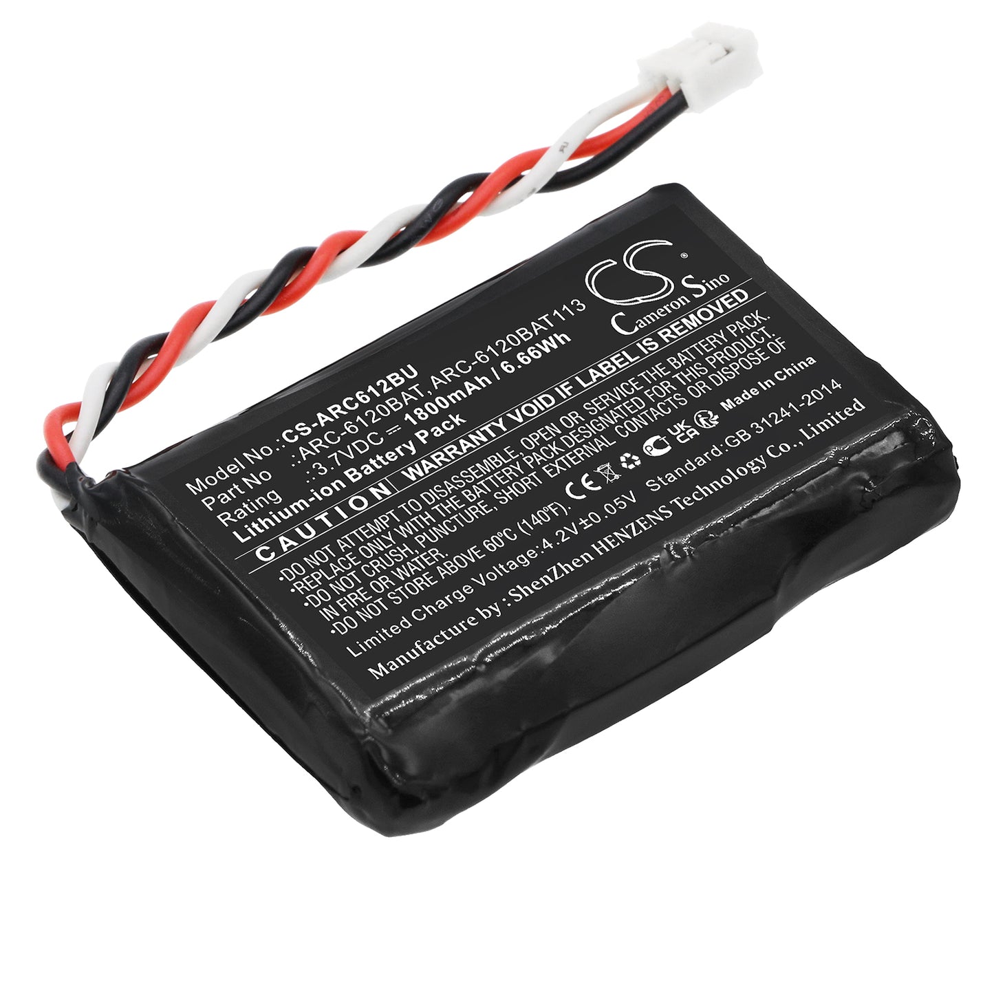 CS-ARC612BU Replacement Battery – Compatible with ARC-11xx(ML), ARC-1203-(2I/4I/8I), ARC-1224(4i/8i), ARC-1264il-(12/16), ARC-12x6, ARC-12xx(4i/4x/8x), ARC-12xx(ML), ARC-1680/1880 (I/X/LP/IX-xx), ARC-1882 (I/X/LP/IX-xx), ARC-1882P, ARC-1883-(I/X/LP/IX-xx), ARC-1884-(8/12), ARC-5066-CL, ARC-71xx, ARC-72xx, ARC-8008, ARC-8040, ARC-8042, ARC-8050T2, ARC-8050T3-(6/8/12), ARC-8050T3-12R/24R/SAN, ARC-8050U3-6, ARC-8088, ARC-92xx subsystem