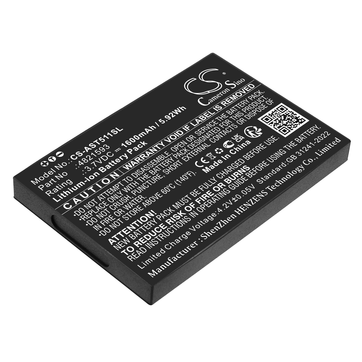 CS-AST511SL Replacement Battery – Compatible with VingCard Elsafe, VOT1511L2R01
