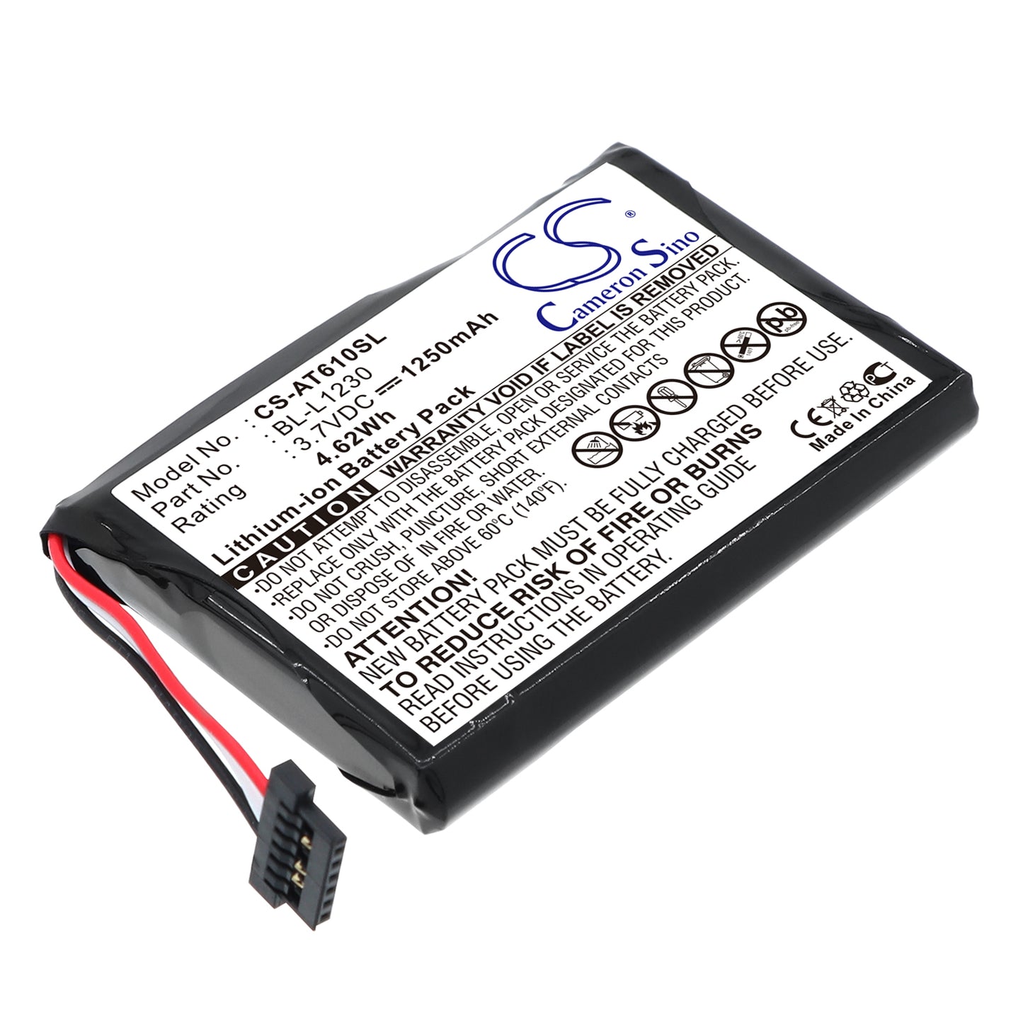 3.7V 1250mAh/4.63Wh Li-ion GPS/Navigator Battery for Airis