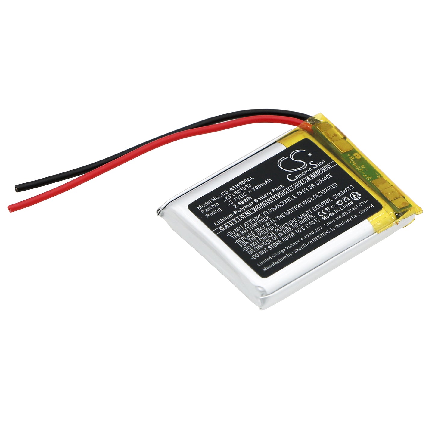 CS-ATH500SL Replacement Battery – Compatible with ATH-AR5BT