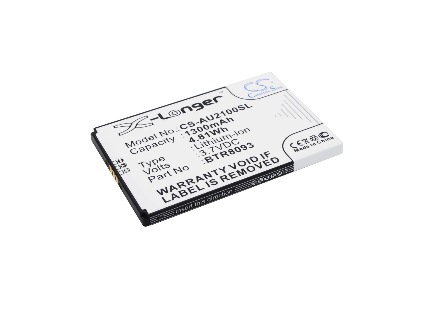 3.7V 1300mAh/4.81Wh Li-ion Mobile/SmartPhone Battery for UTStarcom