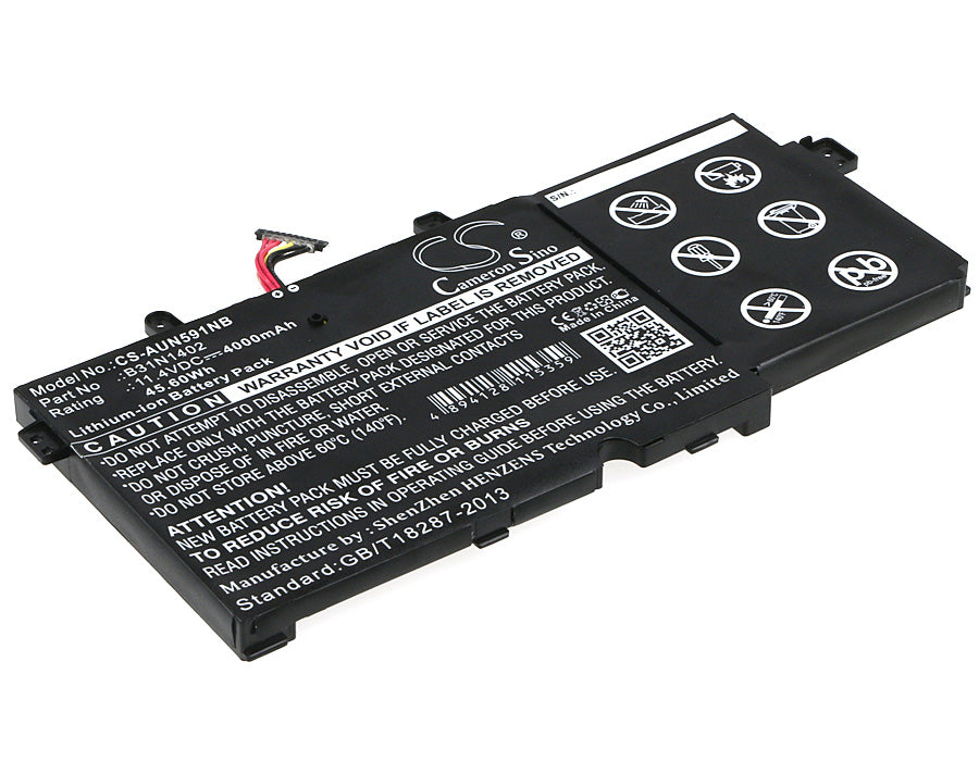 11.4VV 4000mAh/45.60Wh Li-ion Notebook/Laptop Battery for Asus
