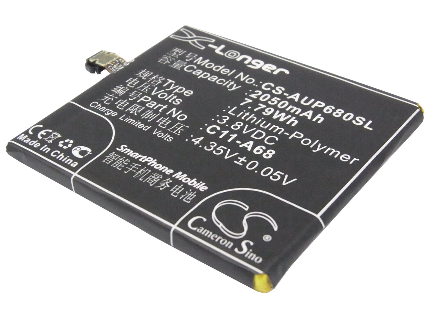 3.8V 2050mAh/7.79Wh Li-Polymer Mobile/SmartPhone Battery for Asus