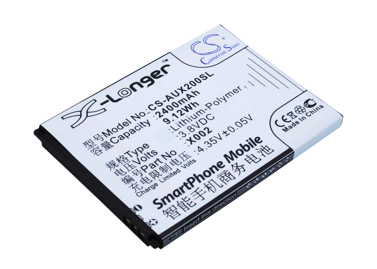 3.8V 2400mAh/9.12Wh Li-Polymer Mobile/SmartPhone Battery for Asus