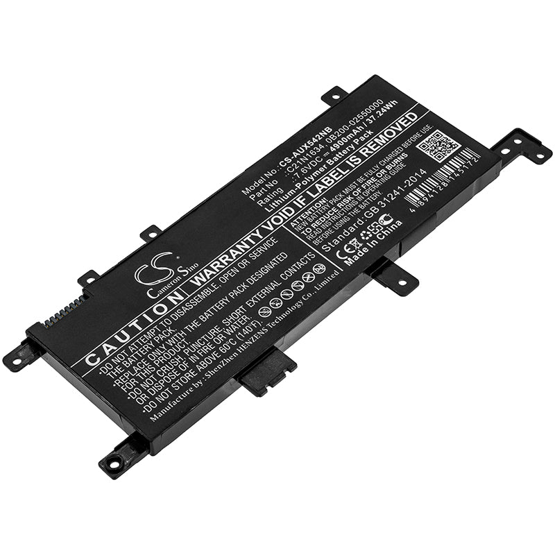CS-AUX542NB Replacement Battery – Compatible with A580B, A580UBA7100, A580UF, A580UR7100, A580UR8250, A580UR9000, F542BP, F542BP-GQ006T, F542BP-GQ017T, F542UA, F542UA-DB71, F542UA-DH71, F542UA-DM1159R, F542UA-DM1170R, F542UA-GQ1179T, F542UA-GQ740T, F542UA-GQ828R, F542UA-GQ941R, F542UF, F542UN, F542UQ, F542UR, F542UR-DM223T, FL8000U, P1501UA, P1501UA-DM496R, P1501UA-DM598R, P1501UA-DM913R, P1501UA-DM914R, P1501UA-DM915R, P1501UA-GQ495R, P1501UA-GQ502R, P1501UA-GQ599R, P1501UA-GQ739R,