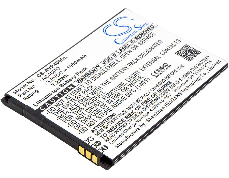 3.8V 1900mAh/7.22Wh Li-ion Mobile/SmartPhone Battery for Archos