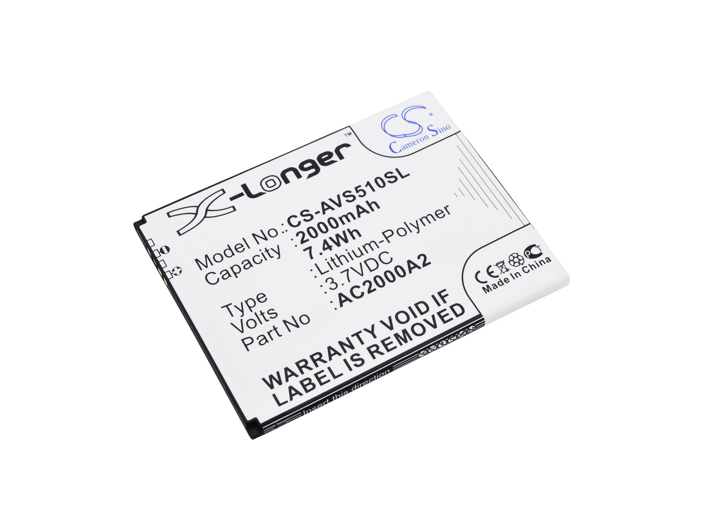 3.7V 2000mAh/7.40Wh Li-Polymer Mobile/SmartPhone Battery for Archos