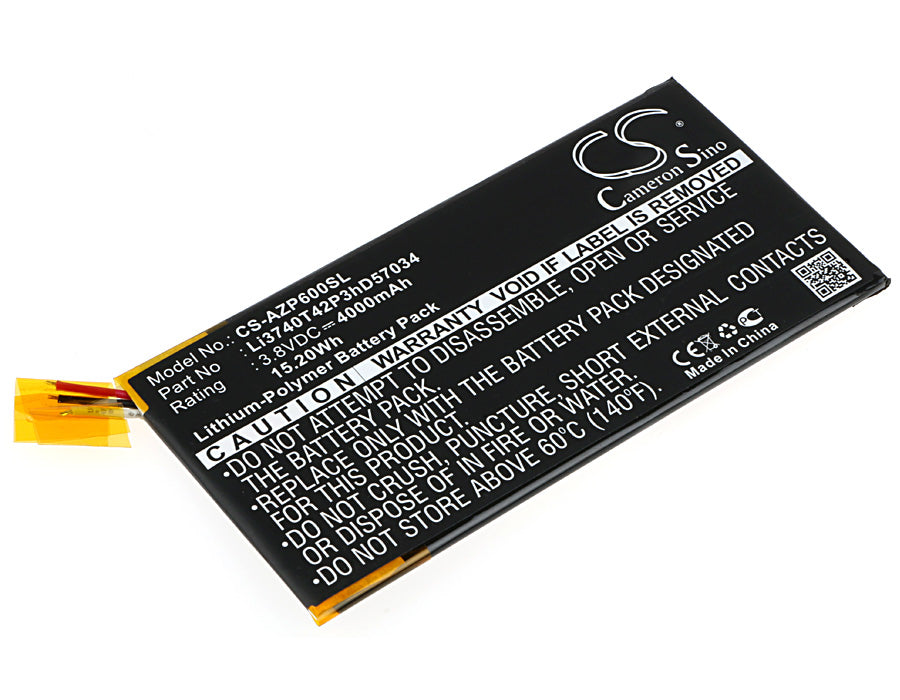 3.8V 4000mAh/15.20Wh Li-Polymer Mobile/SmartPhone Battery for Amazing
