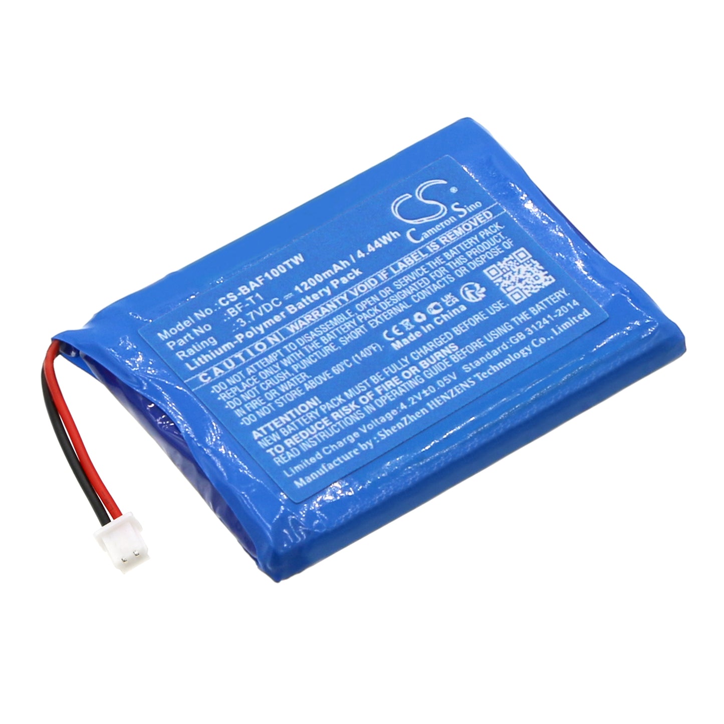 CS-BAF100TW Replacement Battery – Compatible with BF-T1, BF-T1 UHF, T1