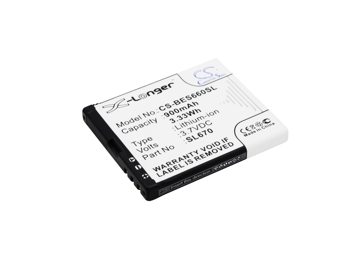 3.7V 900mAh/3.33Wh Li-ion Mobile/SmartPhone Battery for Myphone