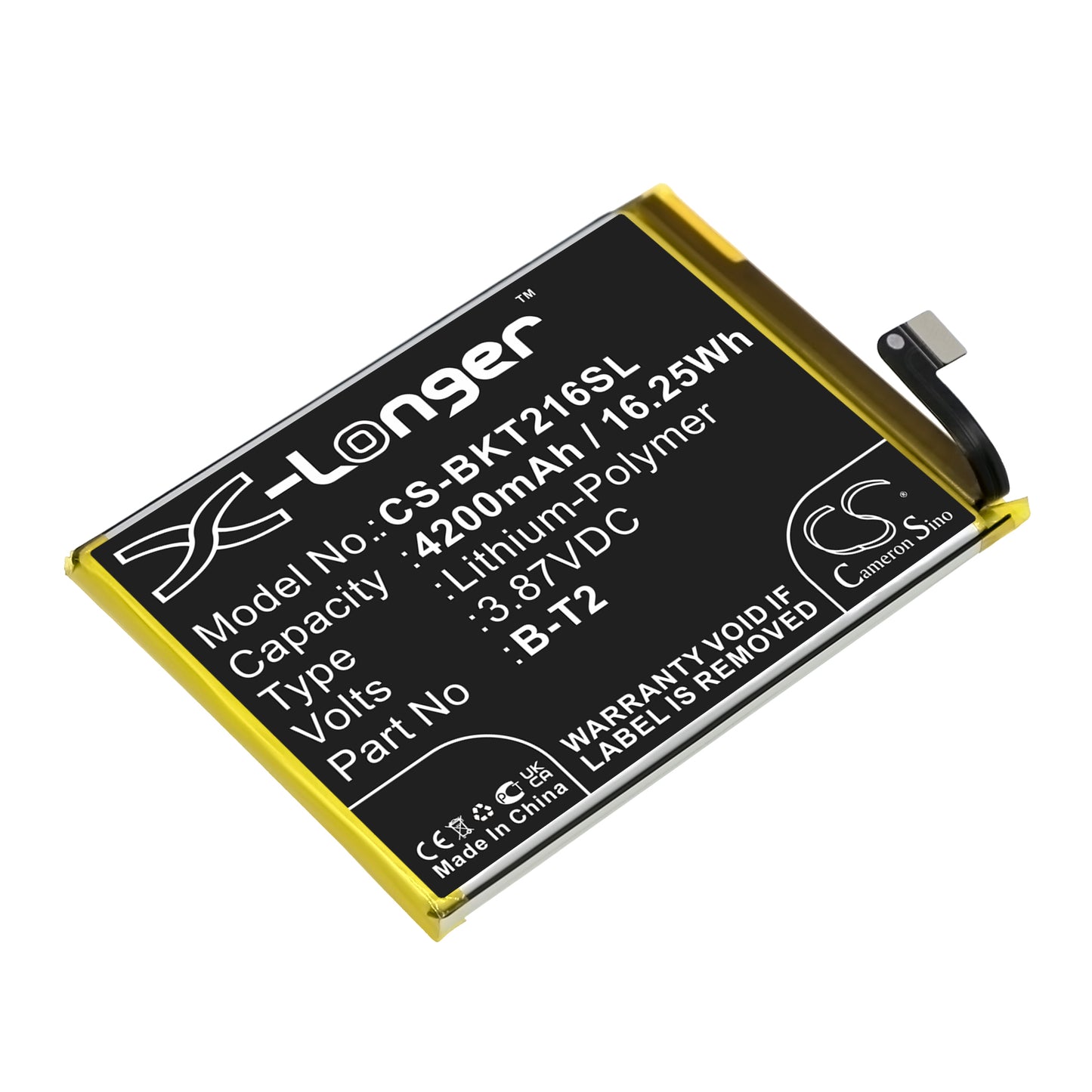 CS-BKT216SL Replacement Battery – Compatible with S12 Pro, S12 Pro 5G, S12 Pro 5G 2022 Standard Editi, V2163A