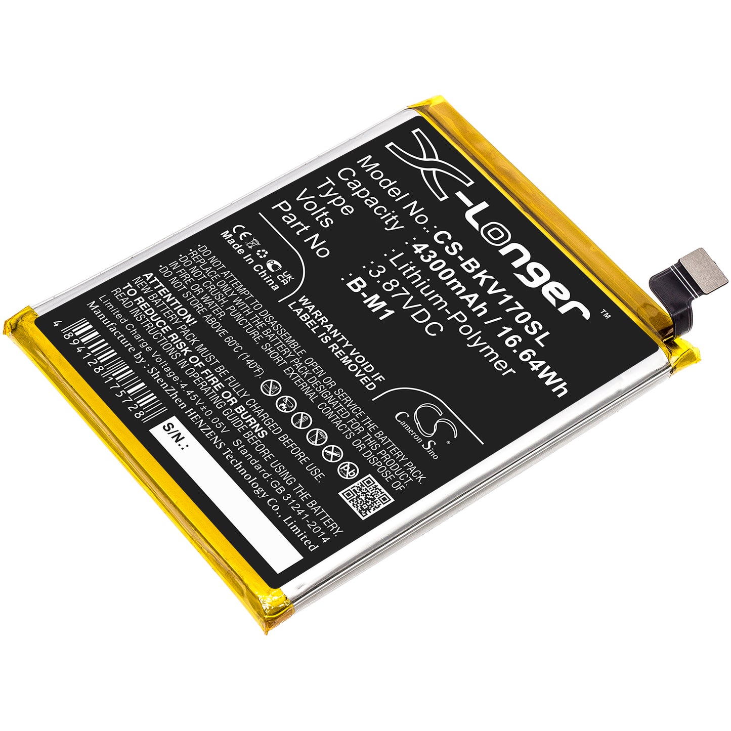 CS-BKV170SL Replacement Battery – Compatible with PD1948, V17, V19, V19 Neo