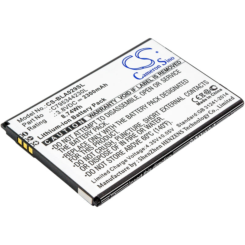 3.8V 2300mAh/8.74Wh Li-ion Mobile/SmartPhone Battery for BLU