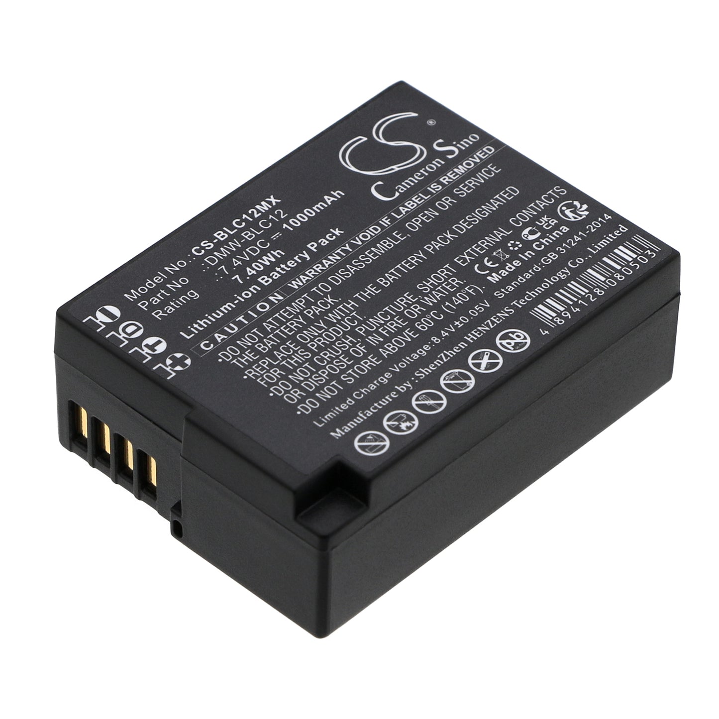 7.4V 1000mAh/7.40Wh Li-ion Camera Battery for LEICA