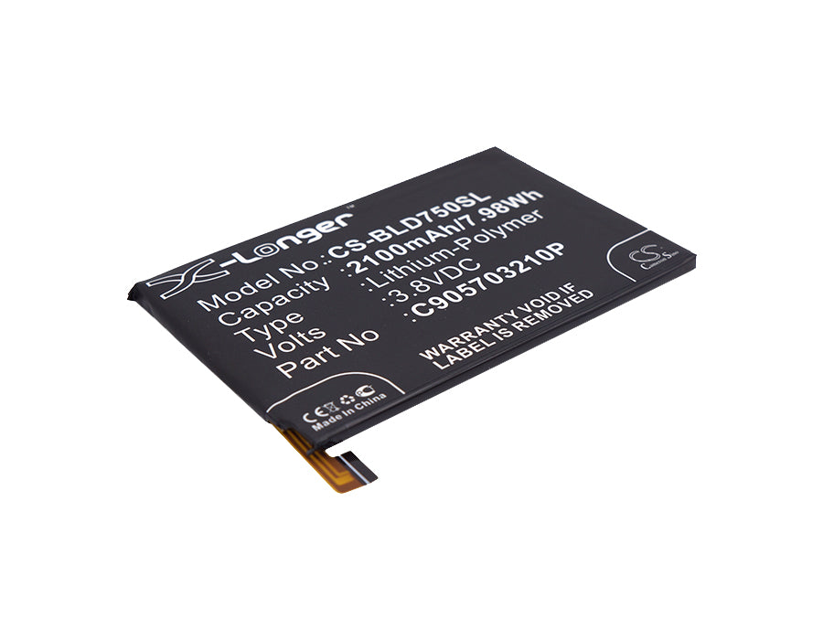 3.8V 2100mAh/7.98Wh Li-Polymer Mobile/SmartPhone Battery for BLU