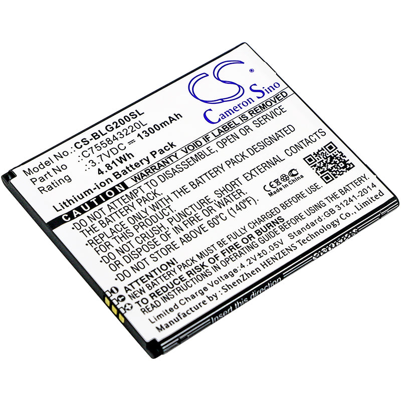 3.7V 1300mAh/4.81Wh Li-ion Mobile/SmartPhone Battery for BLU