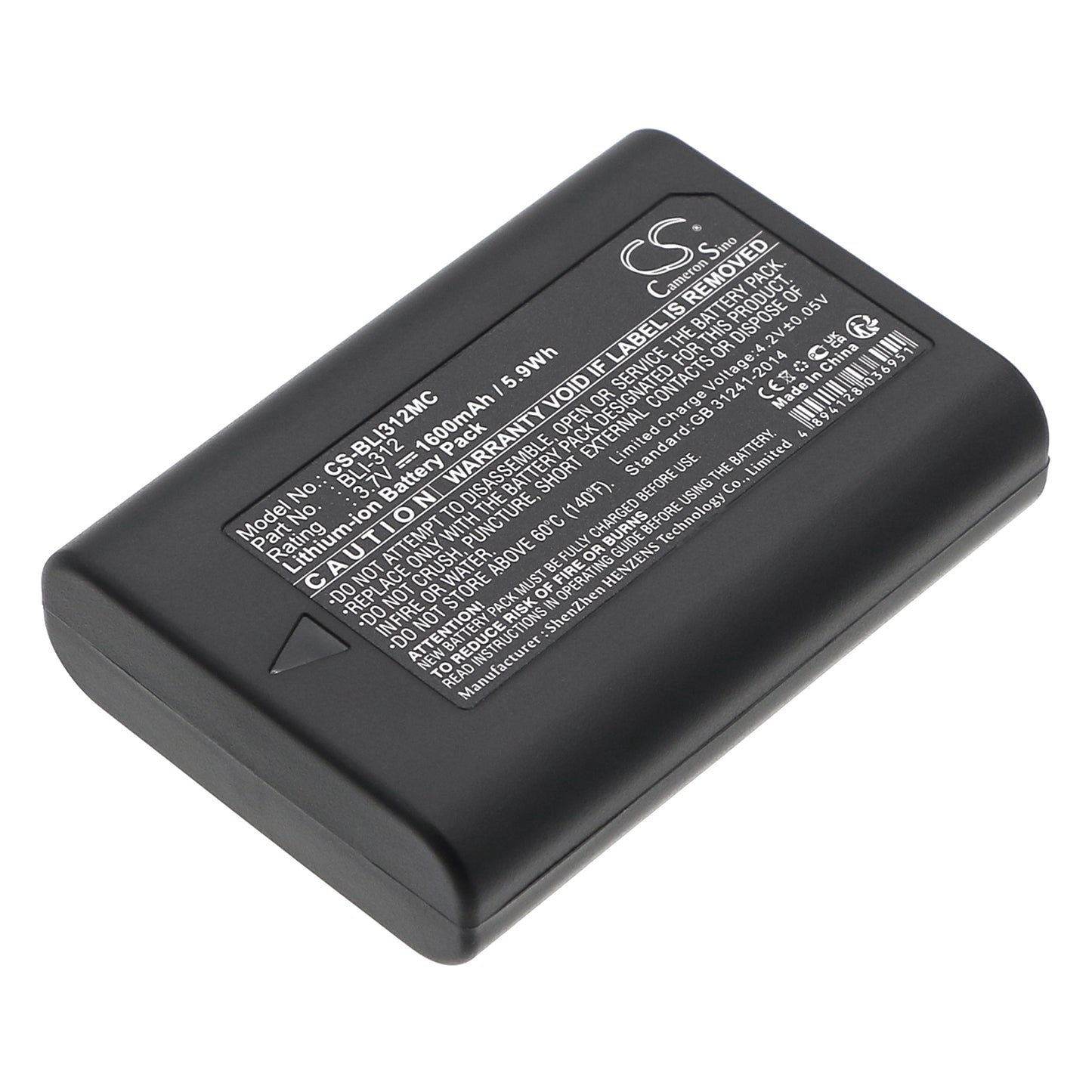 3.7V 1600mAh Li-ion Camera Battery for LEICA