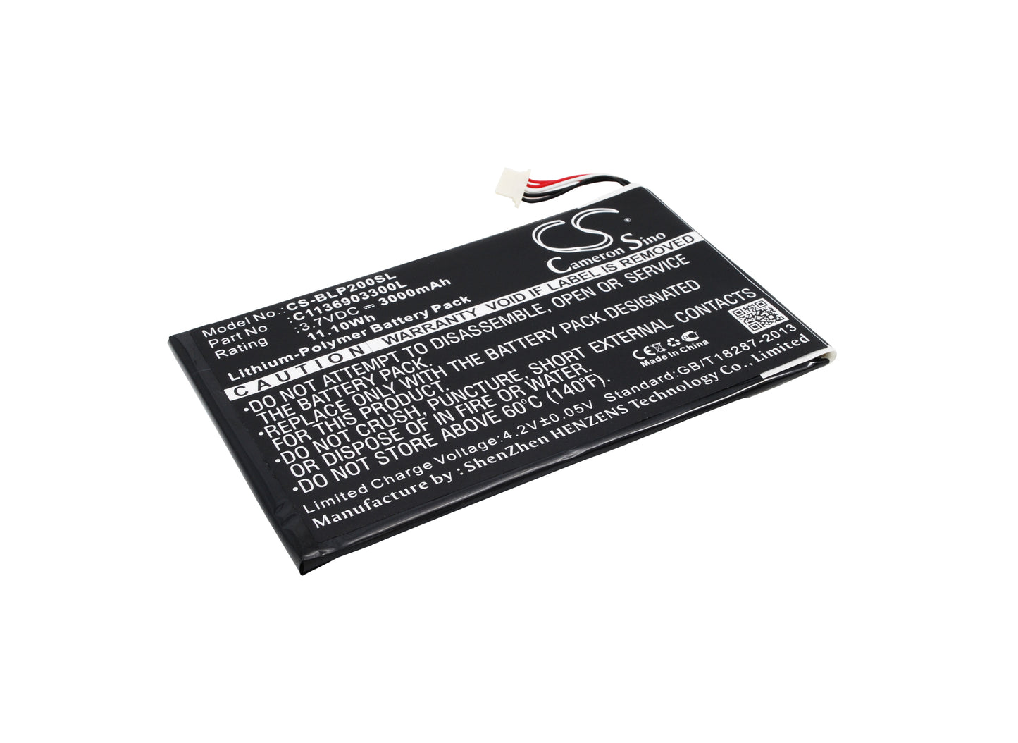 3.7V 3000mAh/11.10Wh Li-Polymer Tablet Battery for Fabrica