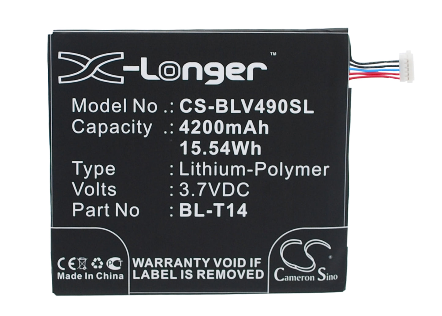 3.7VV 4200mAh/15.54Wh Li-Polymer Tablet Battery for LG