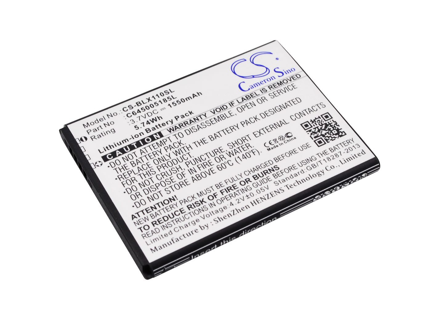 3.7V 1550mAh/5.74Wh Li-ion Mobile/SmartPhone Battery for BLU