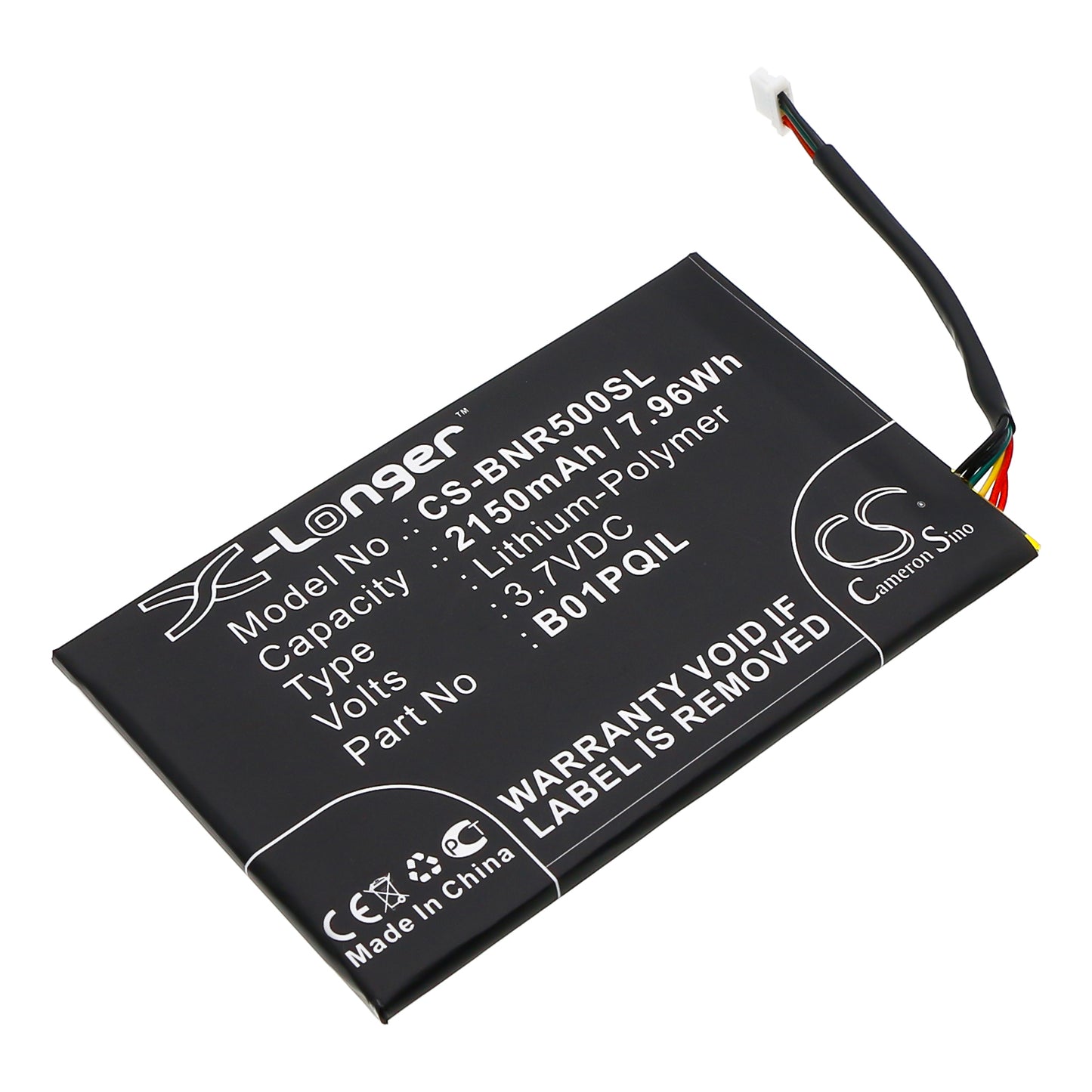 3.7V 2150mAh/7.96Wh Li-Polymer Ebook/eReader Battery for Barnes & Noble