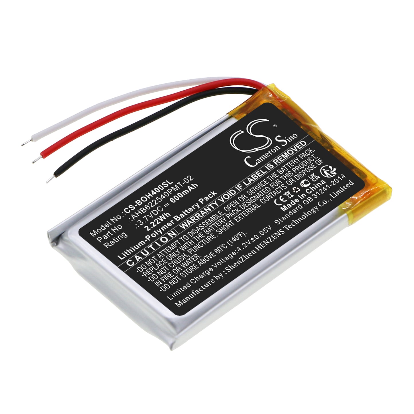 CS-BOH400SL Replacement Battery – Compatible with BeoPlay H4