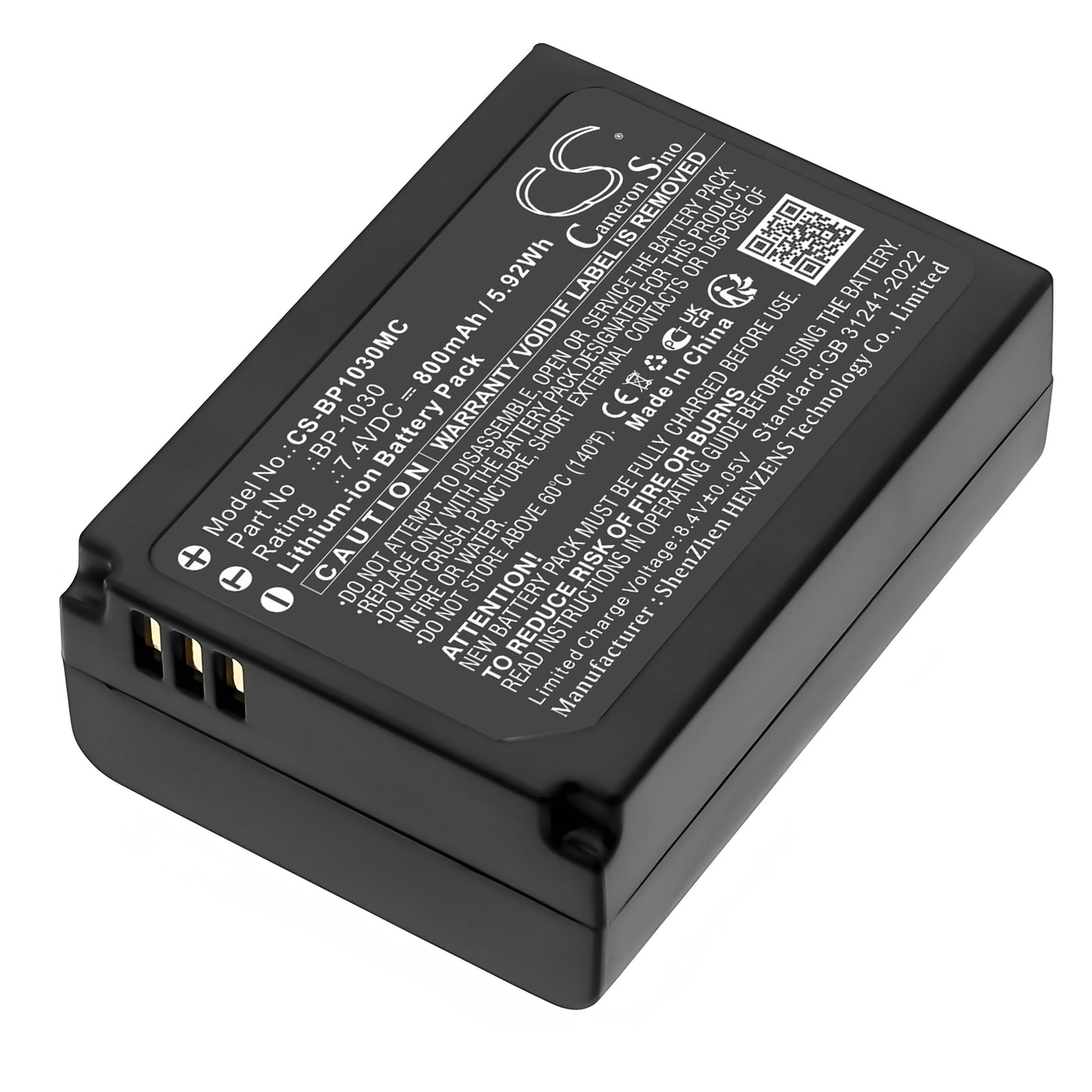 7.4V 800mAh/5.9Wh Li-ion Camera Battery for Samsung