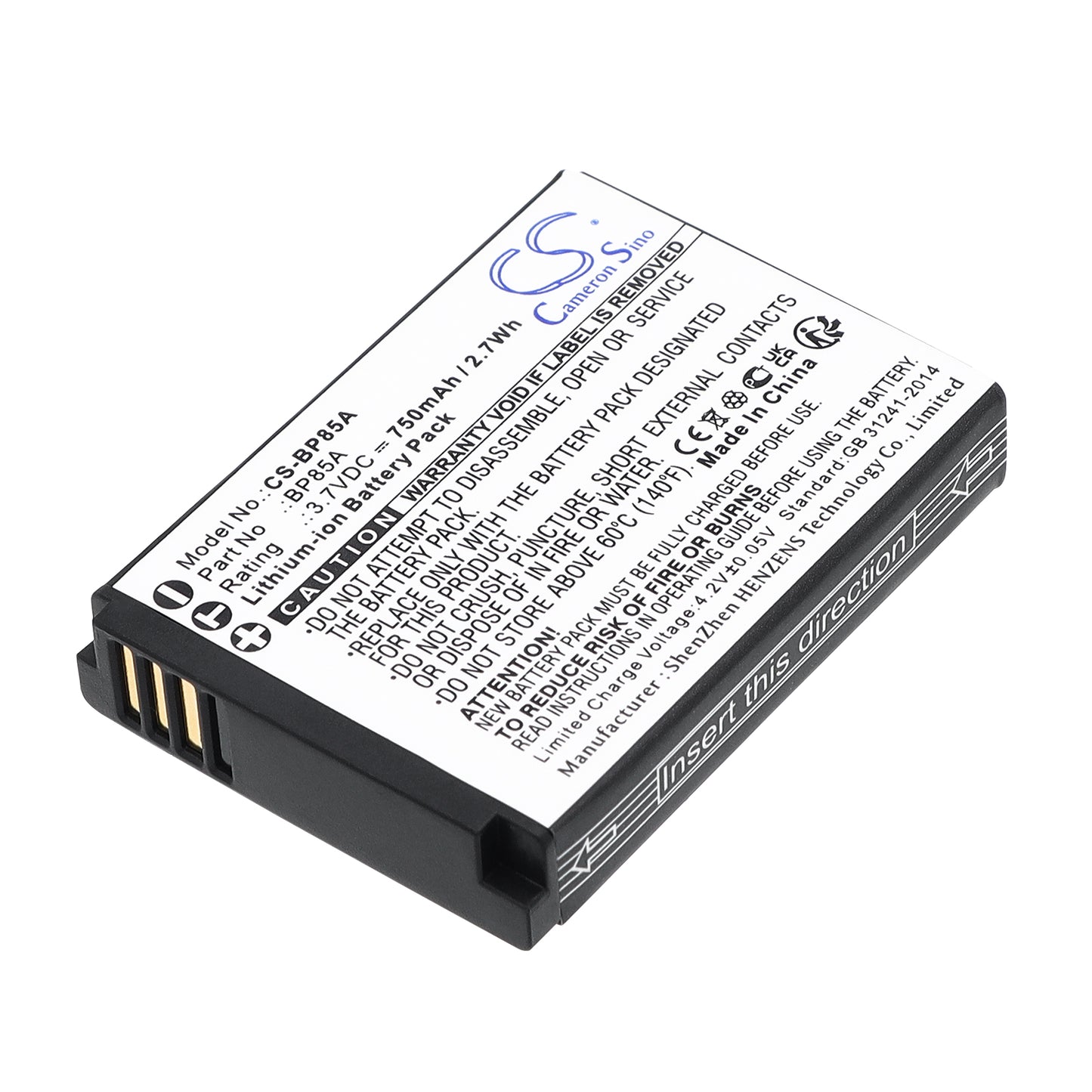 3.7V 750mAh Li-Ion Replacement Battery For SAMSUNG BP85A